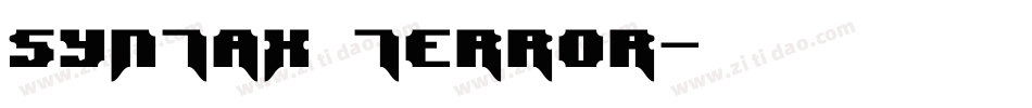 Syntax Terror字体转换